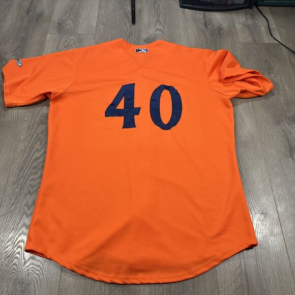 Wilmington Blue Rocks Baseball Jersey USA Signed #40 Orange RARE COLOR Size 48 - Picture 10 of 12